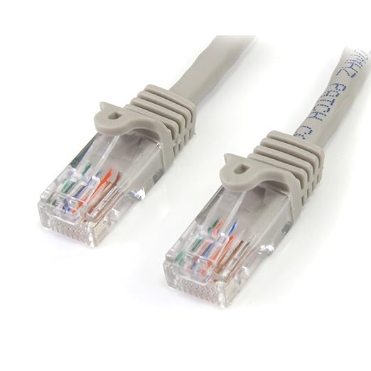1 Foot Cat5e Snagless RJ45 Ethernet Network Cable Grey