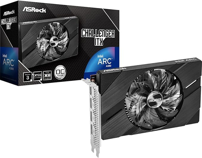 Asrock Challenger Intel Arc A380 GDDR6 6GB Graphics Card