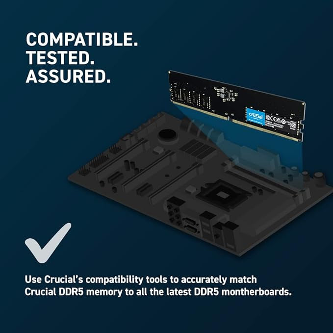 Crucial RAM 8GB DDR5 4800MT/s