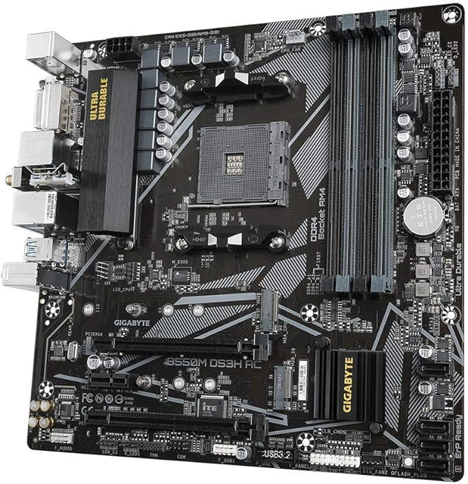 GIGABYTE B550M DS3H AM4 AMD B550 Micro-ATX Motherboard