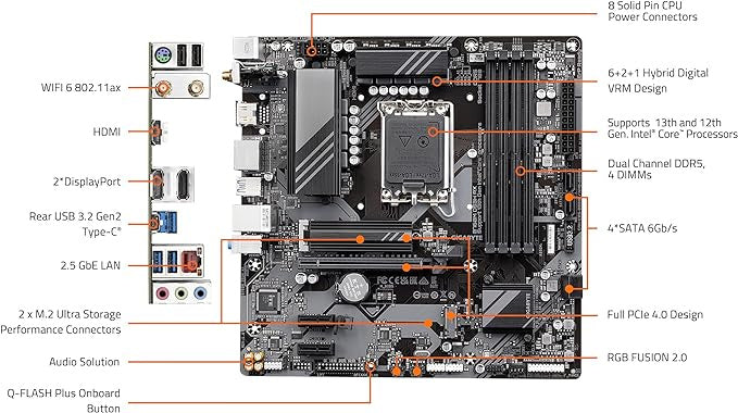 GIGABYTE B760M DS3H AX