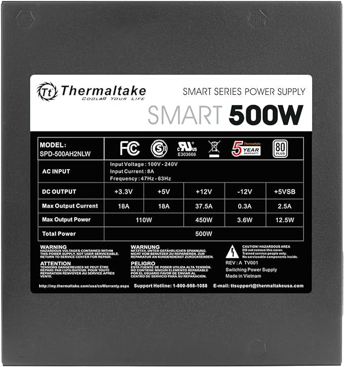 Thermaltake Smart 500W Power Supply